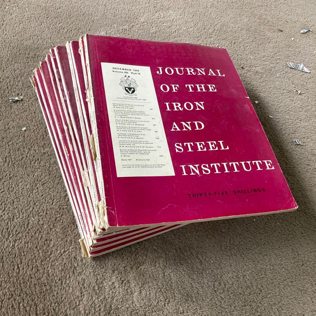 希少 1964年 米国 鉄鋼 研究論文集 IRON and STEEL 10冊