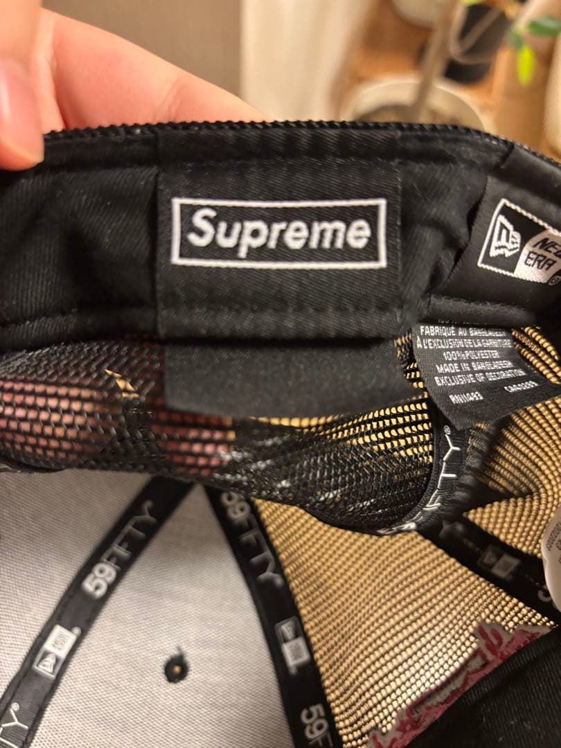 Supreme NEWERA キャップ 1/2 ワッペン