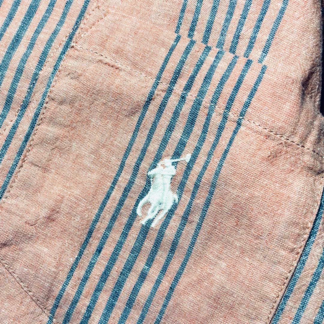 新品未使用RALPH LAUREN リネン 長袖シャツワンピース ホームウェア