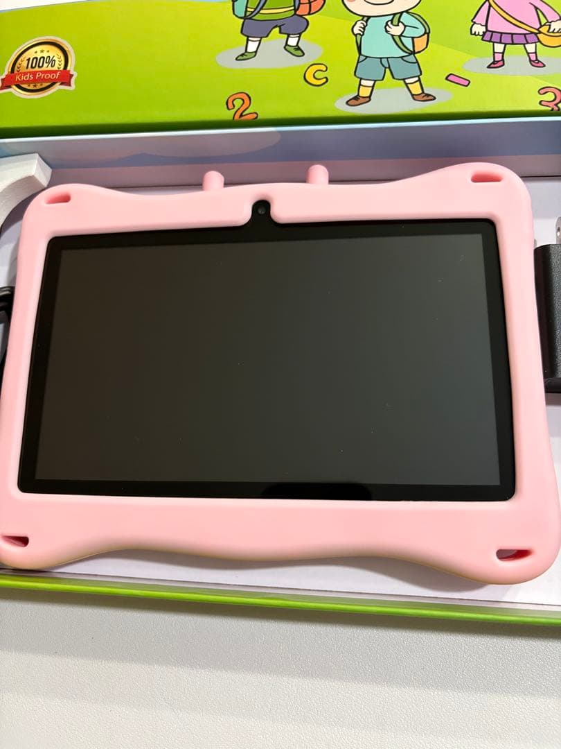 キッズタブレットピンクのハッピーぞうさん未使用品
