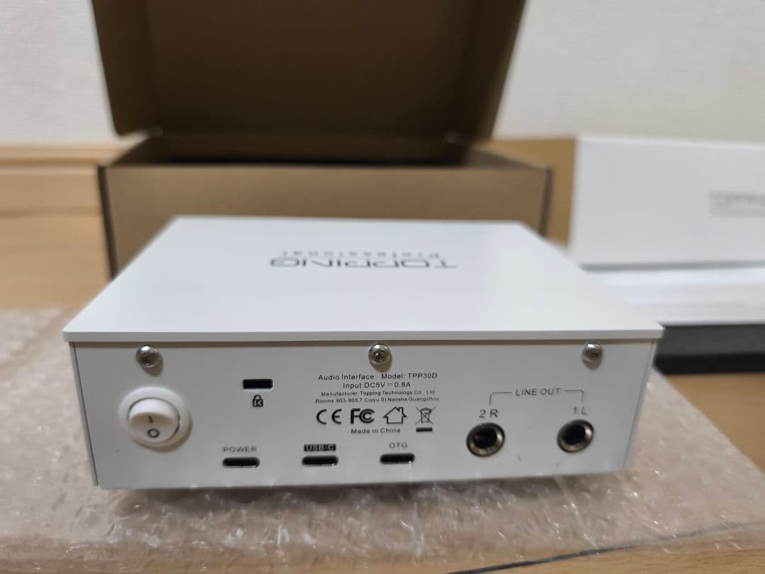 Topping e1x2 新型otgモデル　オーディオインターフェース