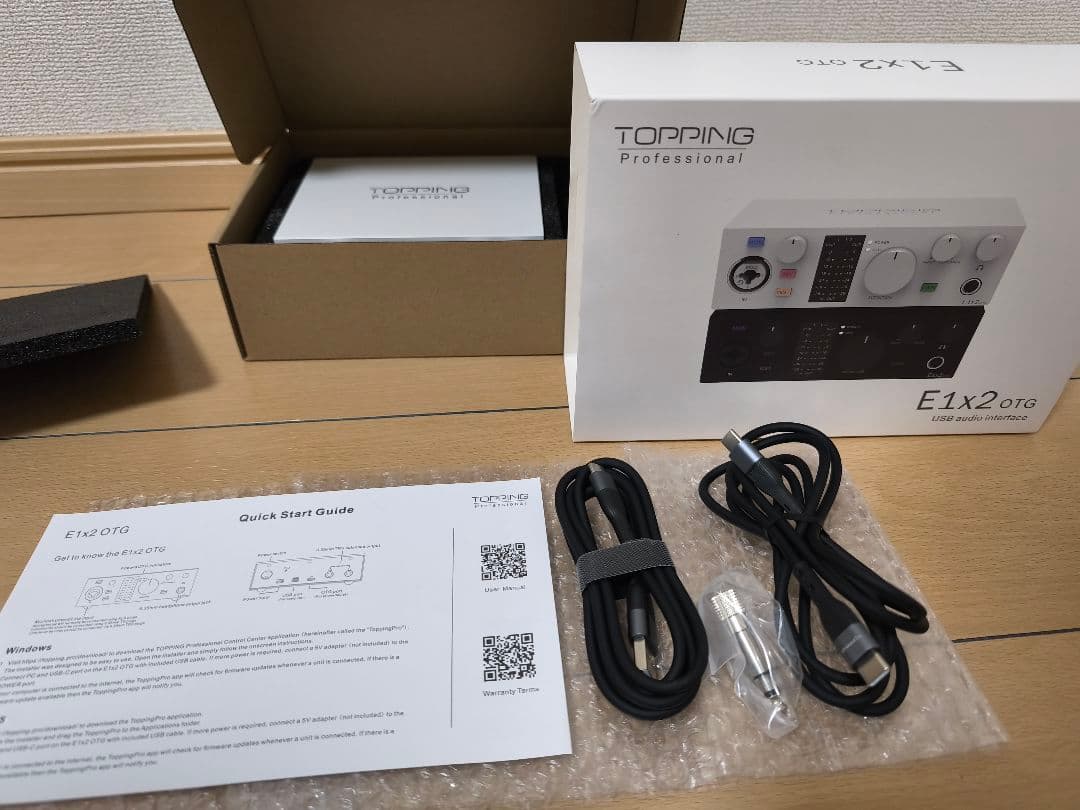 Topping e1x2 新型otgモデル　オーディオインターフェース