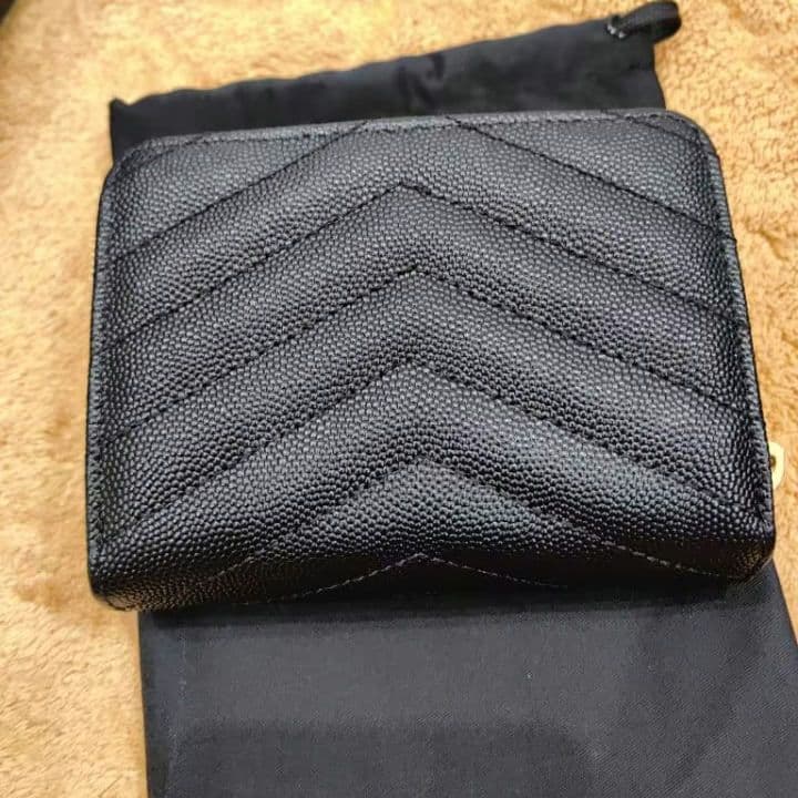 サンローラン　折り財布　ブラック