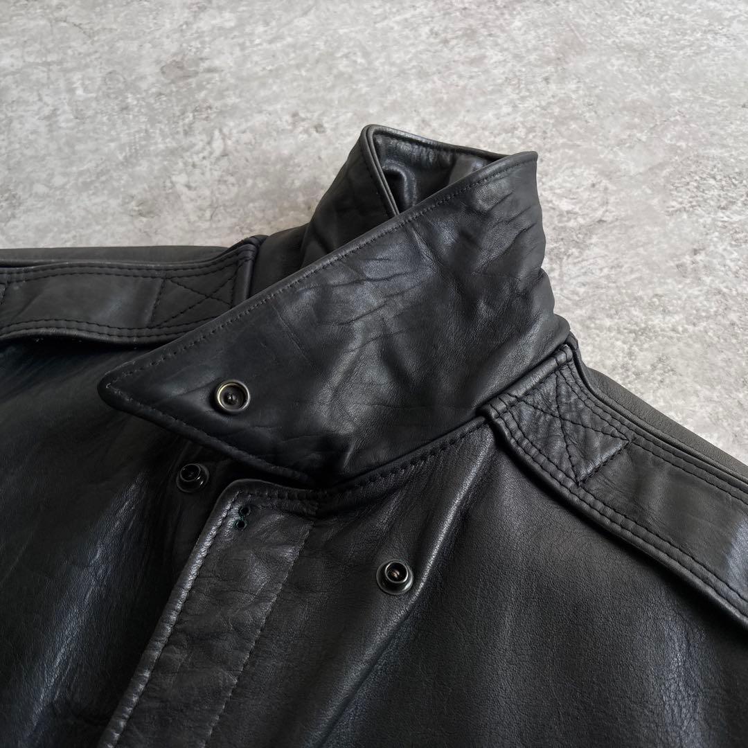 90's■USA製■schott 【L】A-2 フライトジャケット ブラック 黒