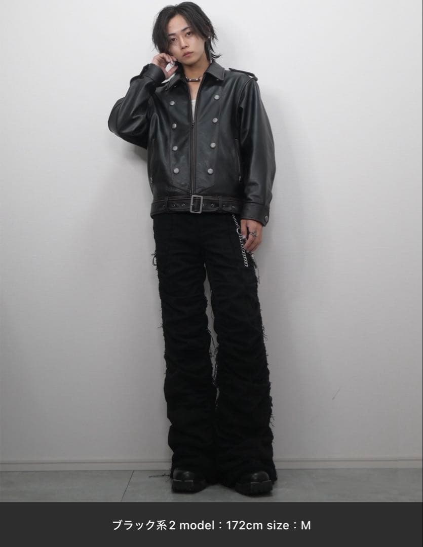 【GRANCY】シャーリングダメージデザインコットンパンツ