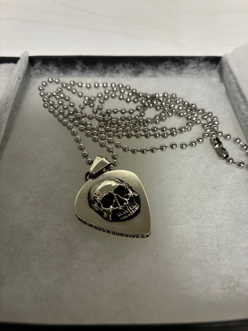 サバプロ　ネックレス　SSTP x OJ Skull Pick Pendant