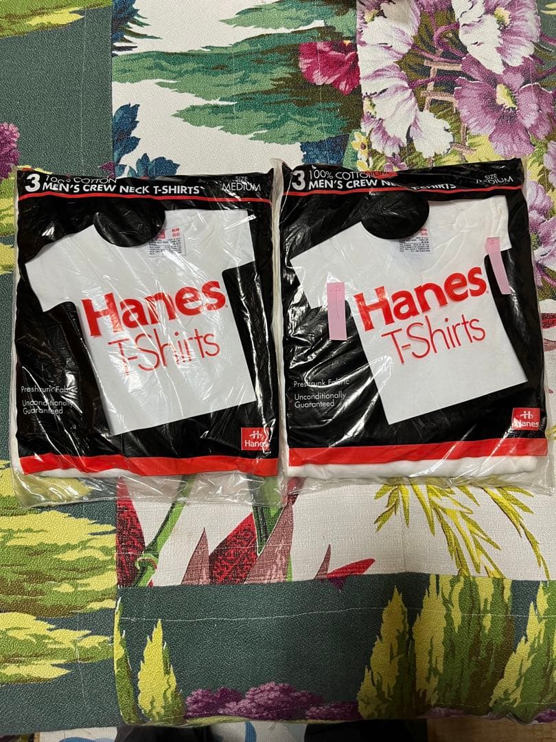 Hanes Vネック・クルーネックTシャツ3枚セット　　8個　デットストック
