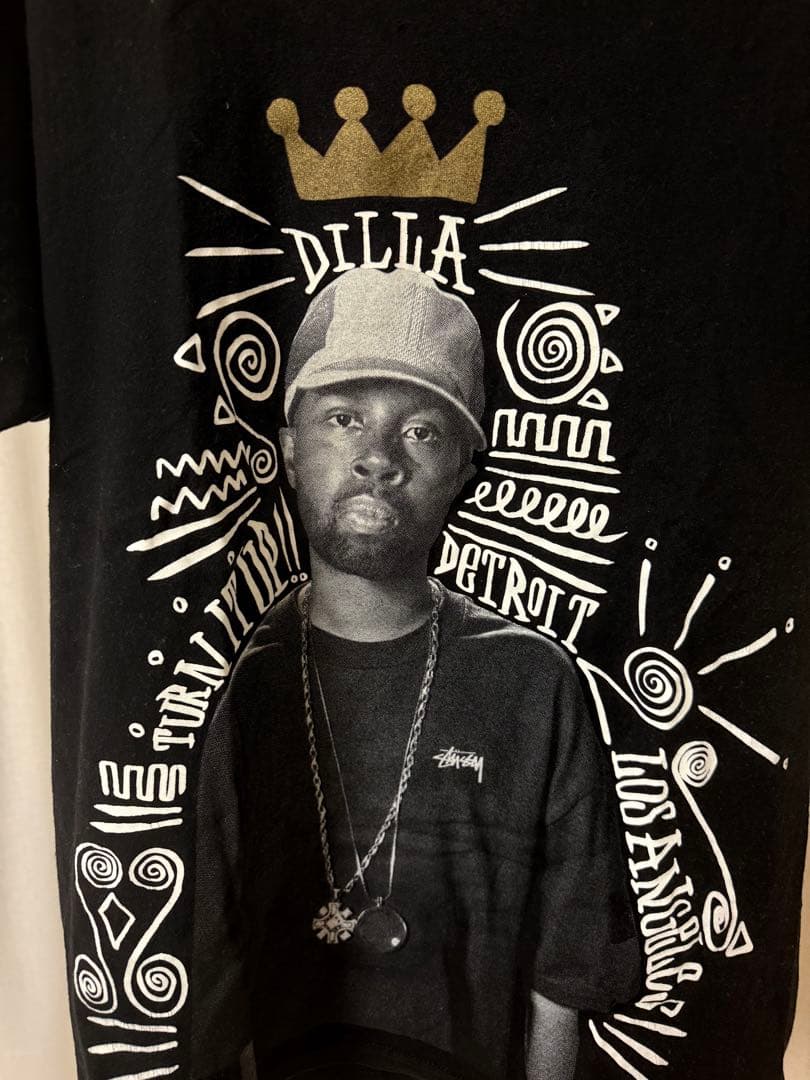 【美品】Stussy × J Dilla グラフィックTシャツ ブラック M