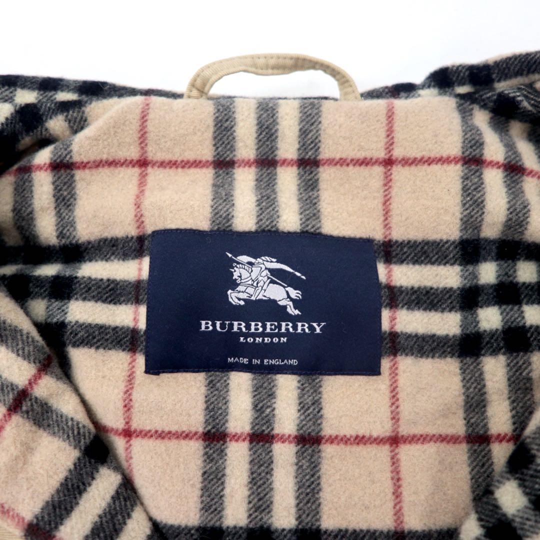 BURBERRY イングランド製 フーデッド コート M ベージュ コットン