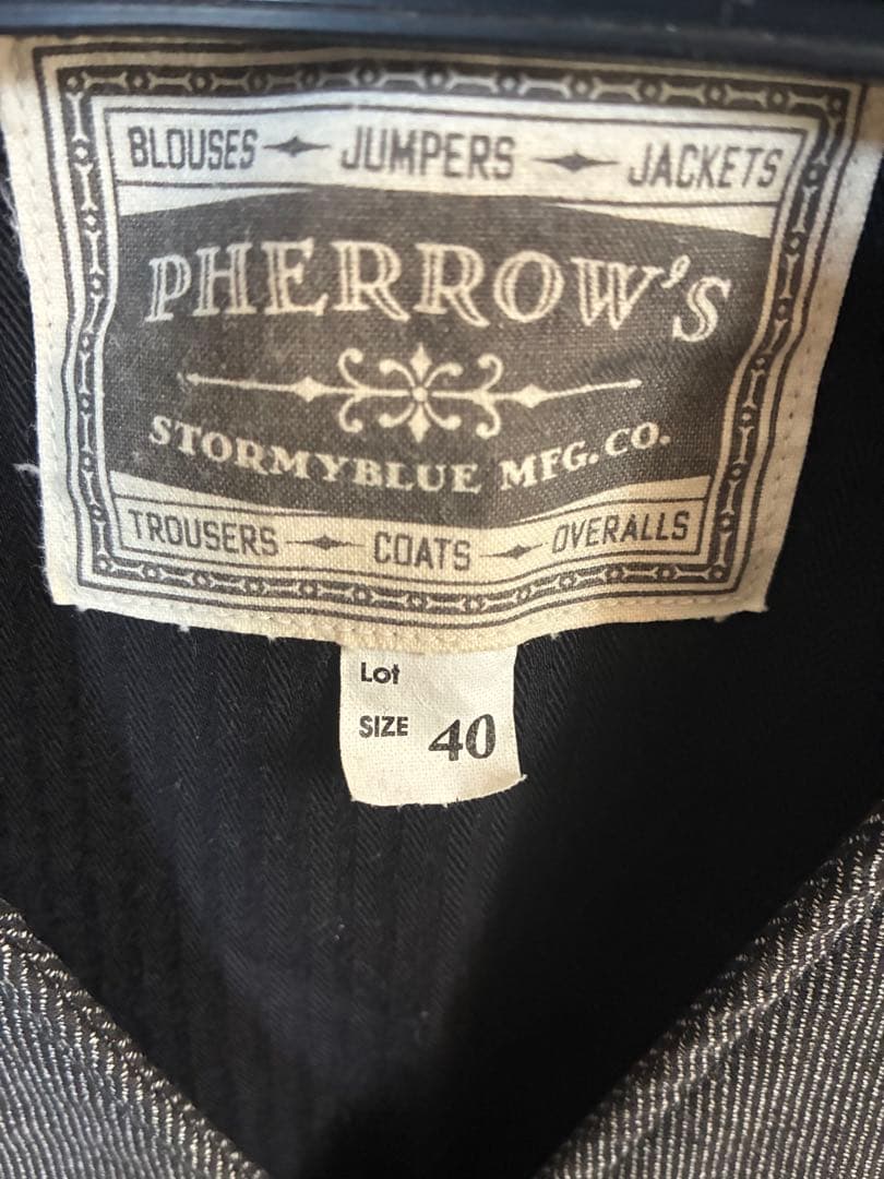 PHERROW'S グレー ベスト サイズ40
