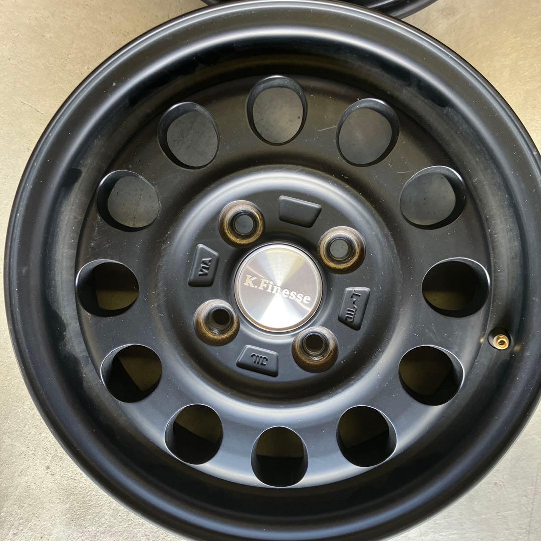 ケイフィネス　d１２　14インチ マットブラックホイール 4本セット