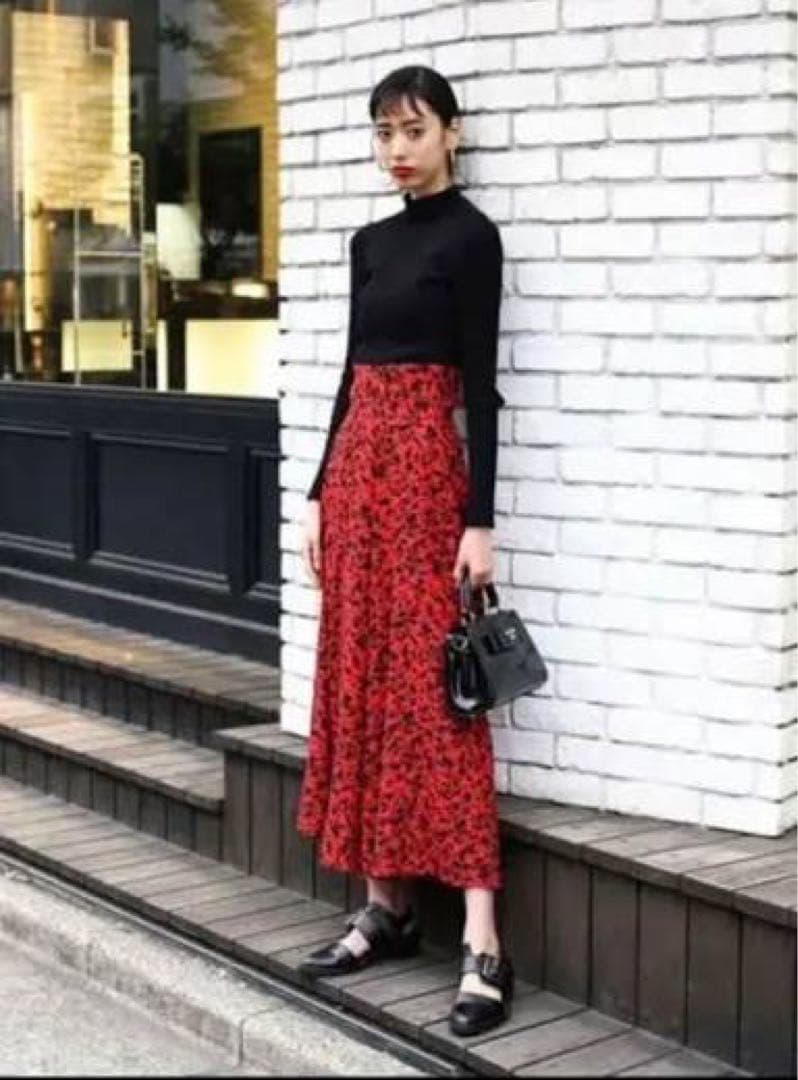 clane クラネ⭐︎ ドットフラワーサーキュラースカート