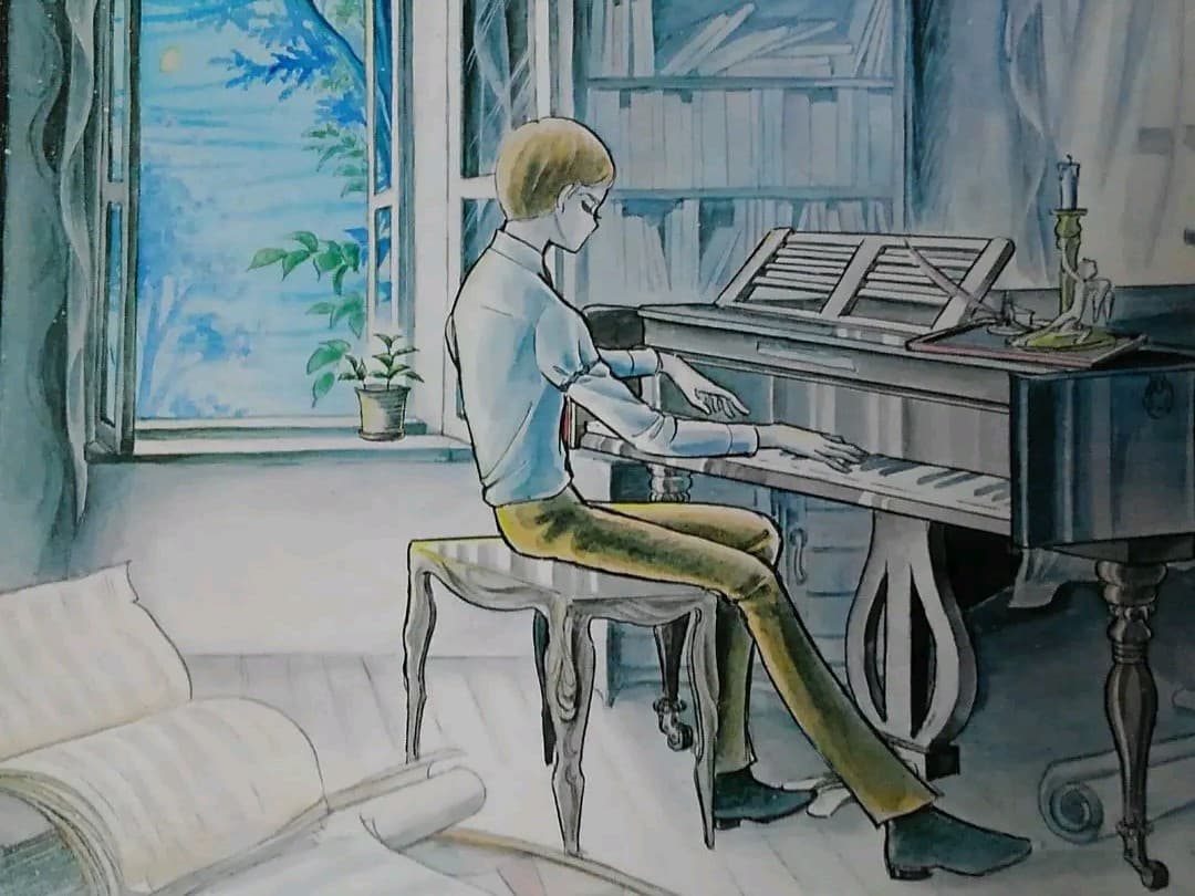 竹宮恵子　再現扉絵イラスト