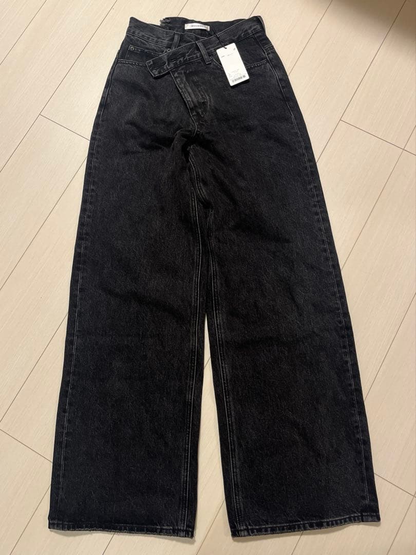【新品】moussy CROSS WAIST WIDE STRAIGHT