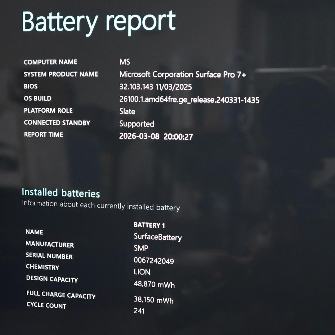 Surface Pro7+SIMフリー（1135G7/8GB/256GB）AC付
