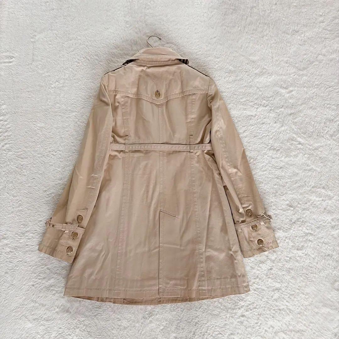 極美品✨【バーバリーブルーレーベル】金ボタントレンチコート ノバチェック ベルト