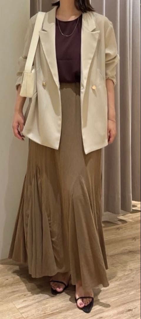 ベージュ メッシュジャケット