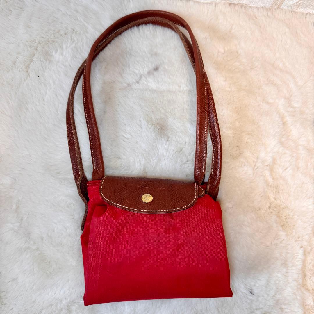 ロンシャン longchamp プリアージュ Lトートバッグ 赤 レッド