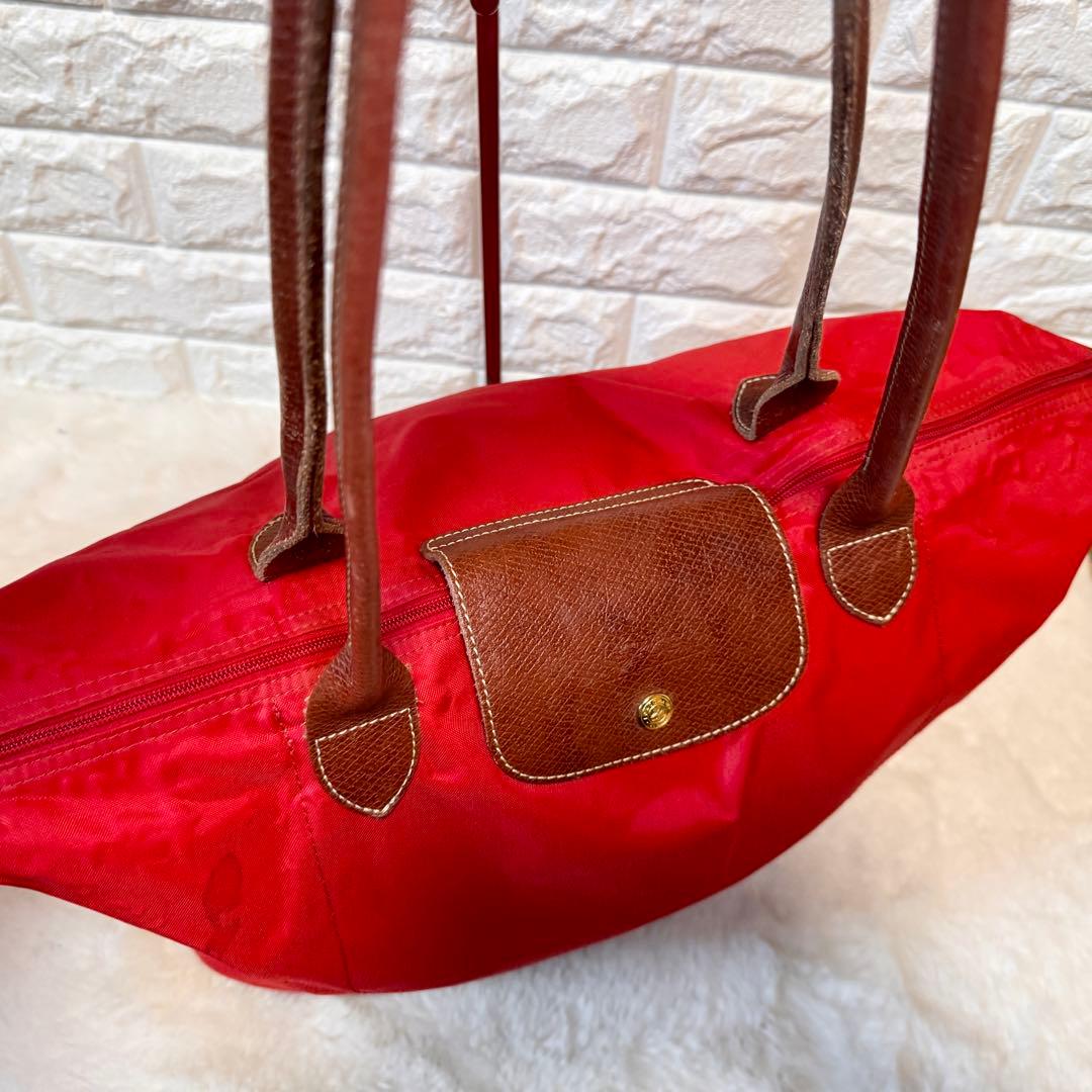 ロンシャン longchamp プリアージュ Lトートバッグ 赤 レッド
