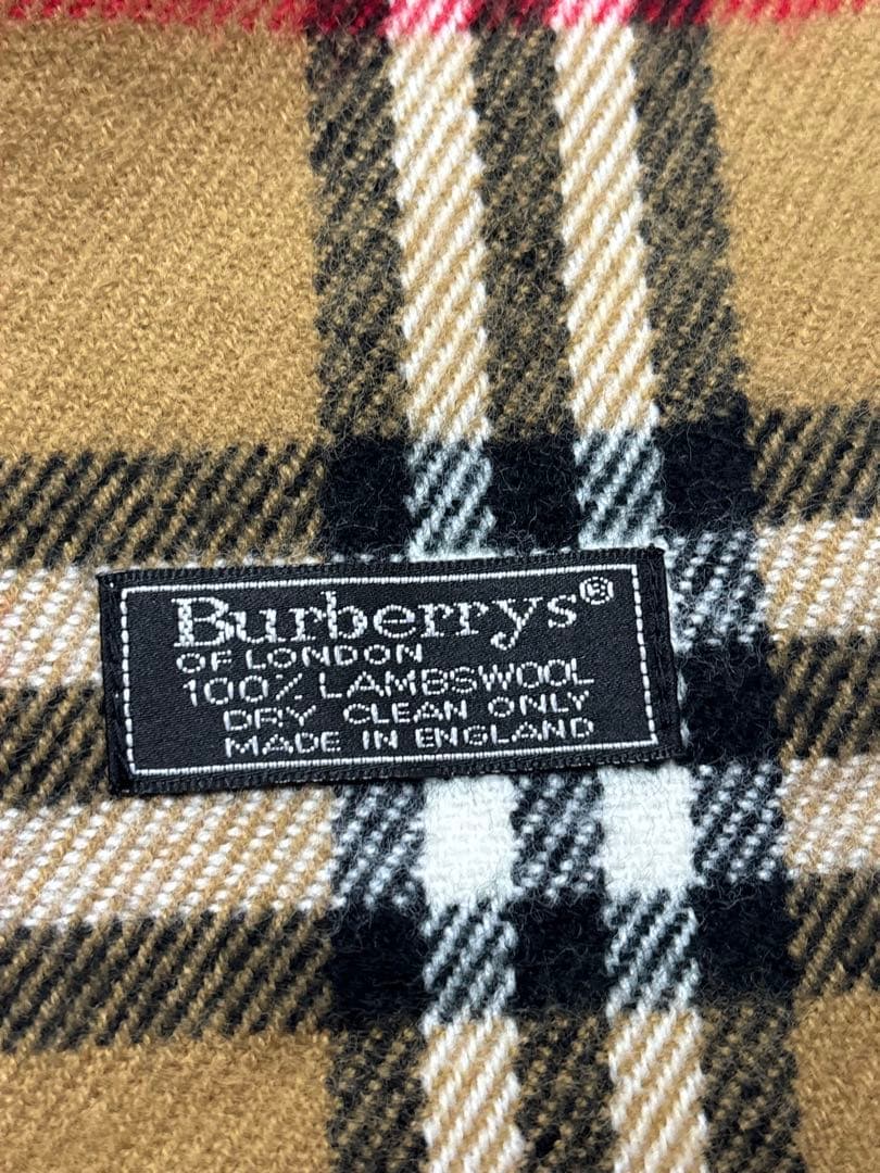 s*m様 Burberrys チェック柄マフラー 100%ラムウール　M095