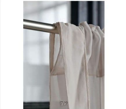Chez moiカーテンOrganza Basicグレージュ140x220cm
