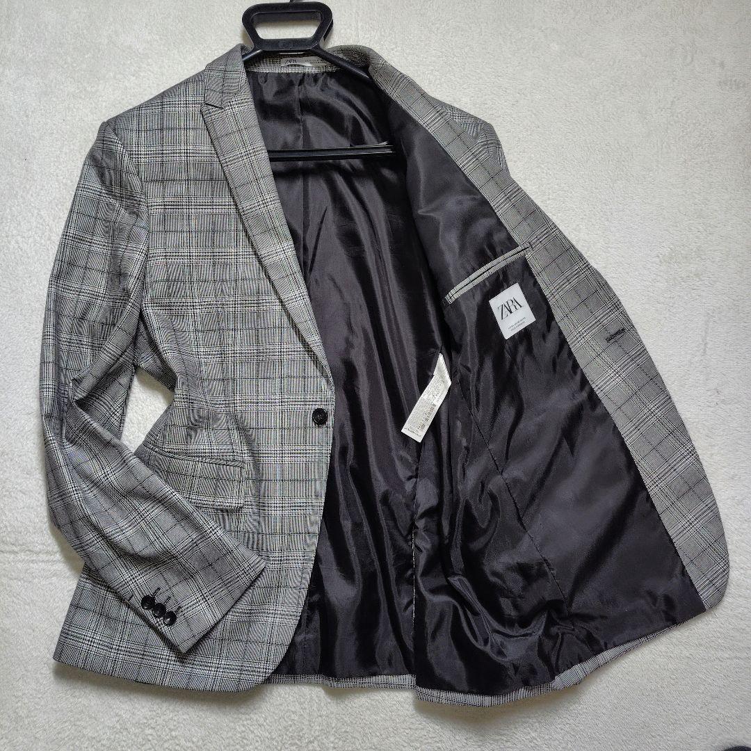 未使用に近い　現行　2XL　ZARA　テーラードジャケット グレンチェック