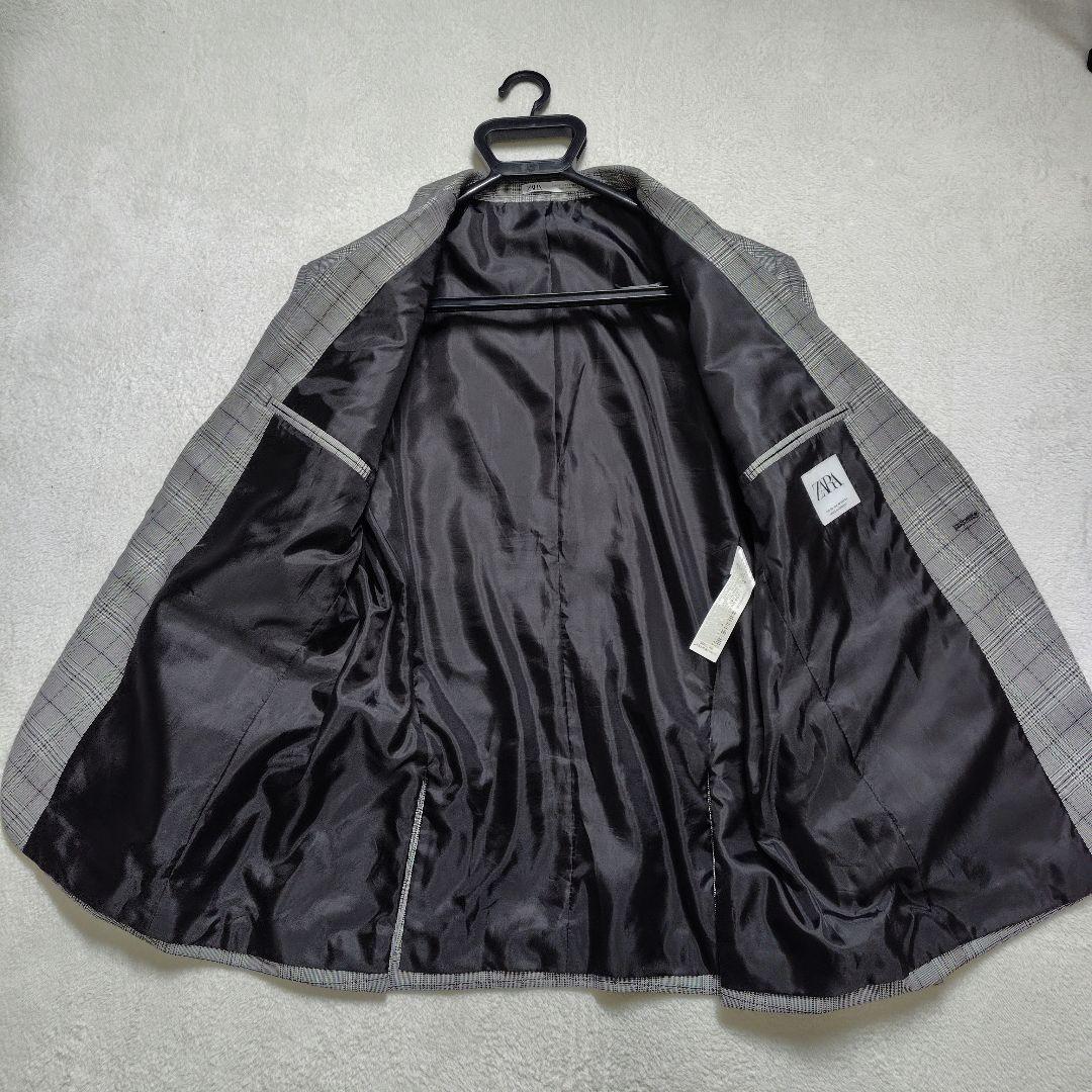 未使用に近い　現行　2XL　ZARA　テーラードジャケット グレンチェック