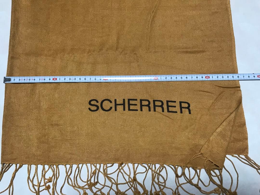 SCHERRER パシュミナシルク ゴールド 大判ストール