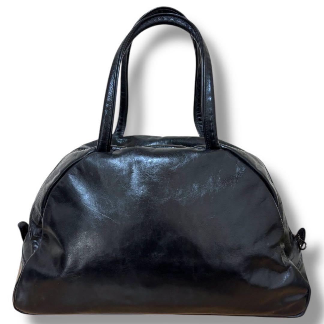 【美品】ジャスエムビーJas-M.B★スモールトラベラーボストンバッグ★本革★黒