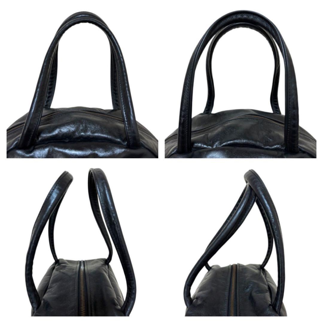 【美品】ジャスエムビーJas-M.B★スモールトラベラーボストンバッグ★本革★黒