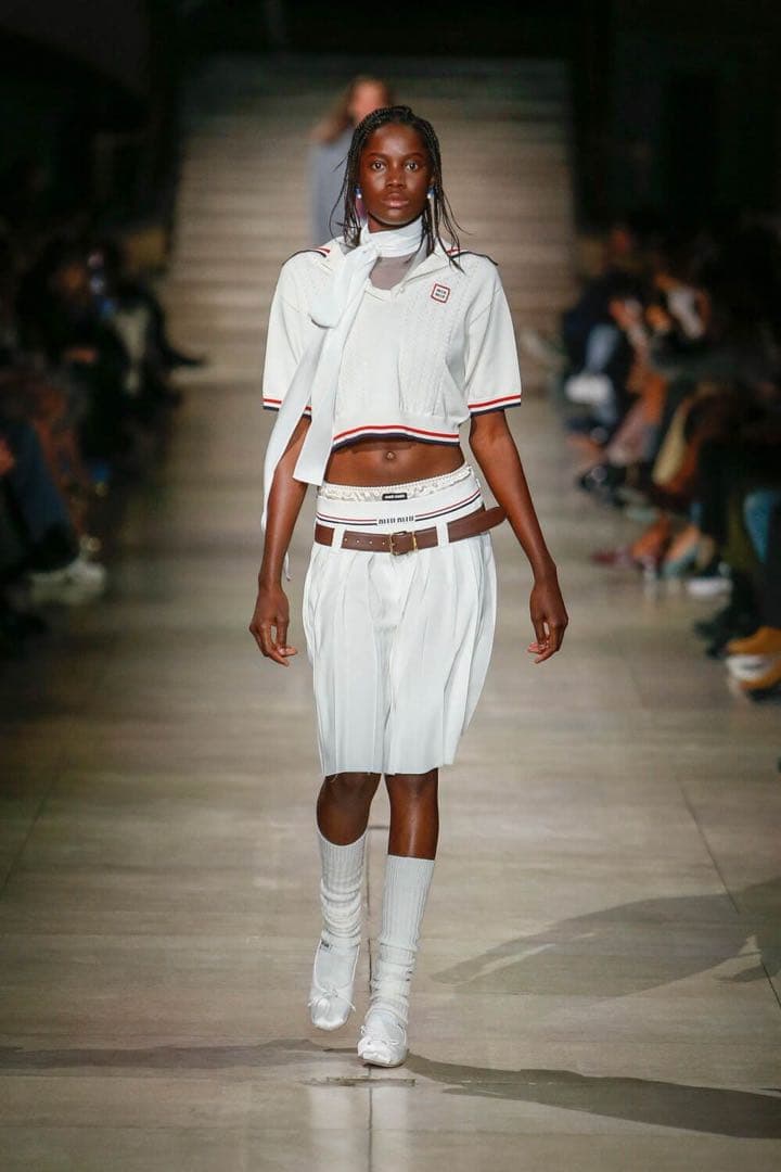 【希少】【IT42】Miu Miu 2022AW クロップドニットポロシャツ