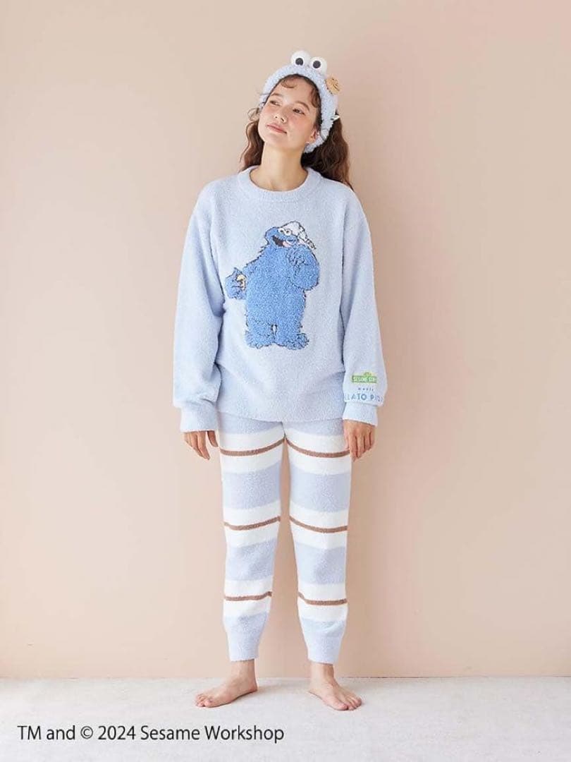 【ジェラートピケ】SESAME STREETプルオーバー&ロングパンツセット