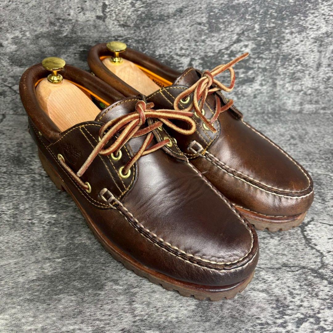 【美品】Timberland デッキシューズ 3Eye 26cm モカシン