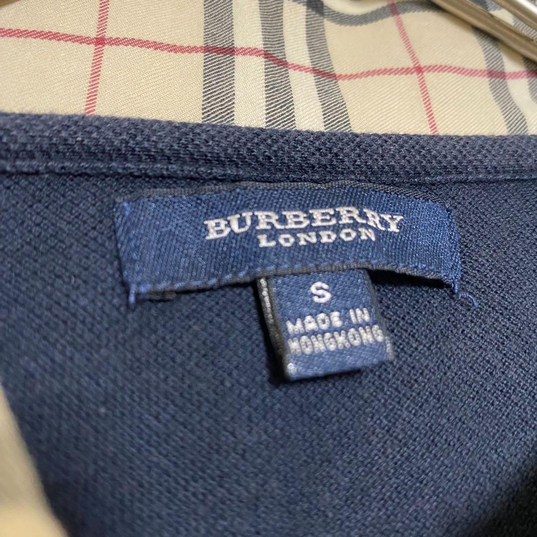 【極美品✨】バーバリーロンドン ポロシャツ ノバチェック ホースロゴ刺繍 S