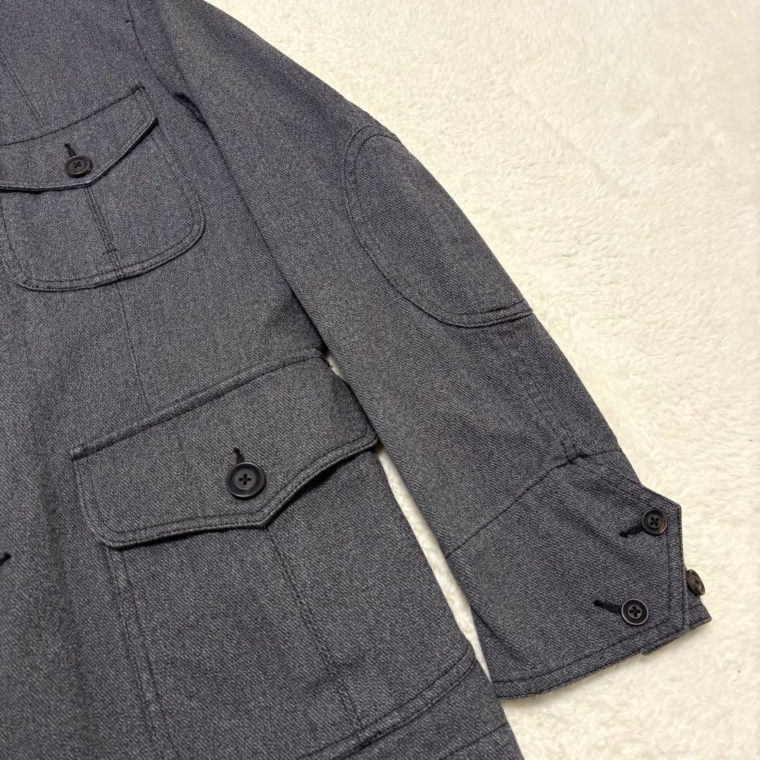 未使用級 J.PRESS ブラックシャンブレー ハンティングジャケット L
