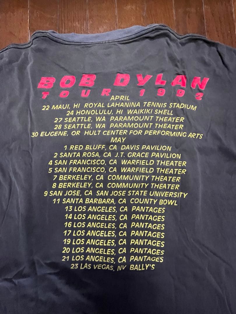 1992年BOB DYLANボブディラン ヴィンテージ　Tシャツ Brockum