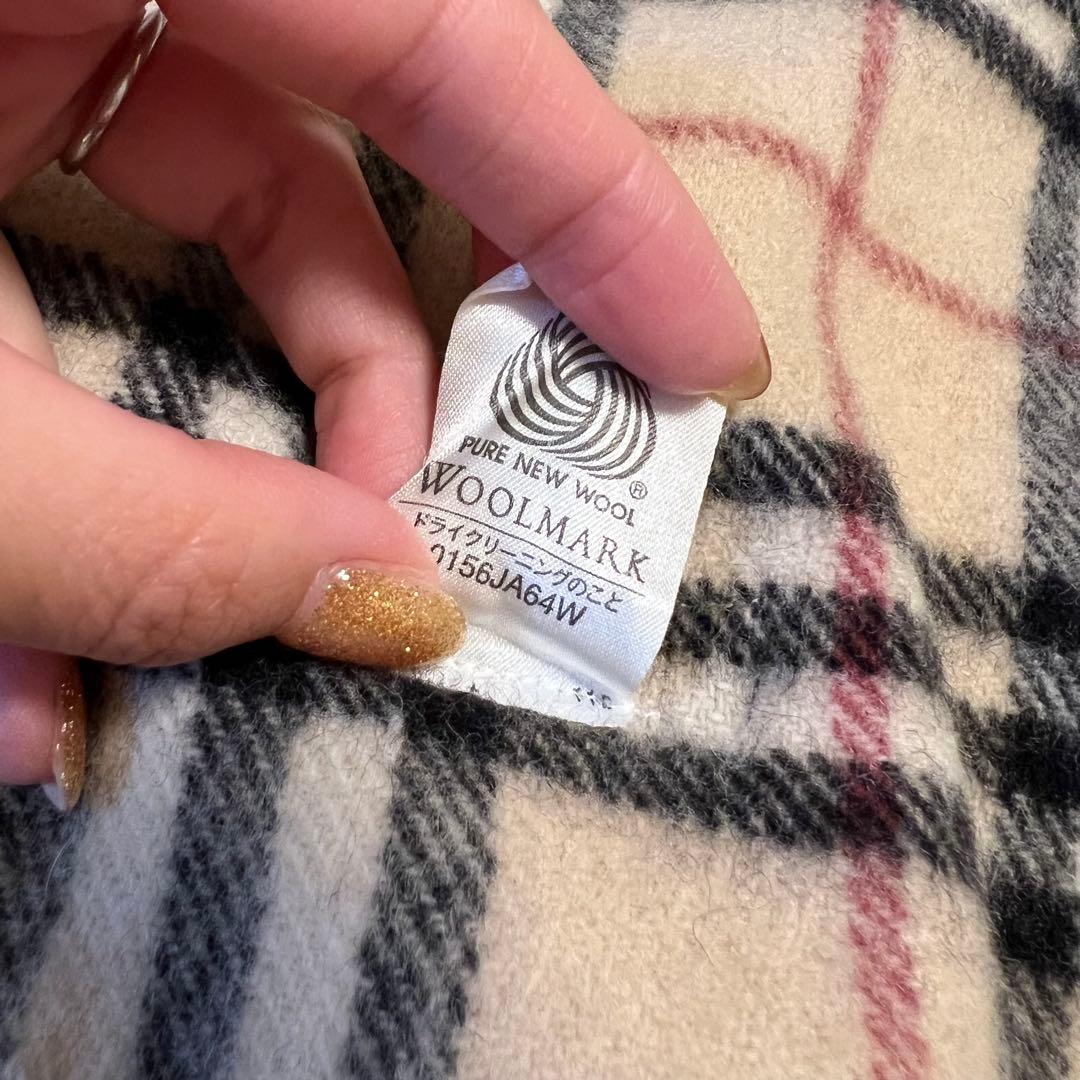 美品 Burberry バーバリー ノバチェック マフラー ストール 膝掛け