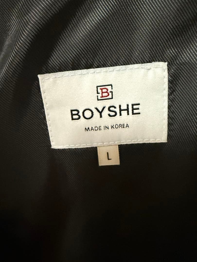 【上下セット】BOYSHE グリーン　緑　スーツ　Lサイズ