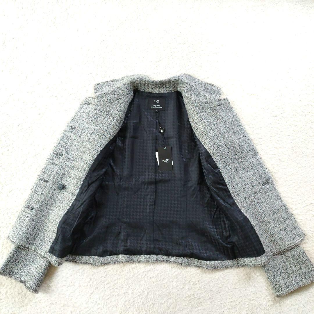 【新品タグ付】23区 ニジュウサンク ツイード ジャケット 入卒園式 38