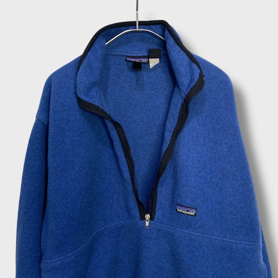 90s☆patagonia☆シンチラハーフジップフリース☆メキシコ製☆青☆XL