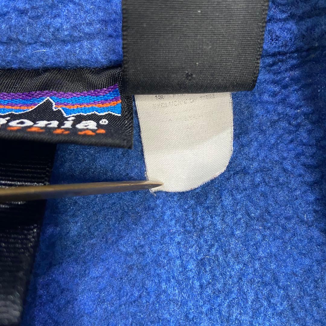 90s☆patagonia☆シンチラハーフジップフリース☆メキシコ製☆青☆XL
