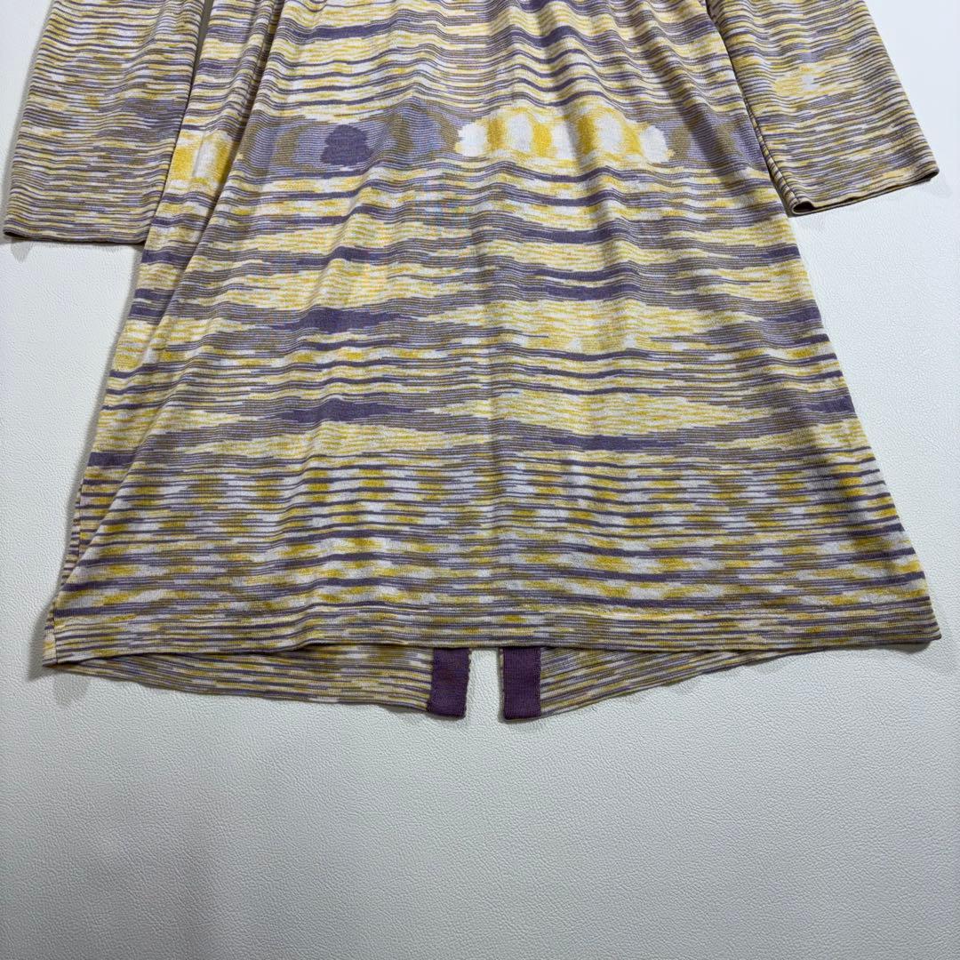 美品 カシミヤ × シルク ミッソーニ オレンジタグ カーディガン 総柄 ロング