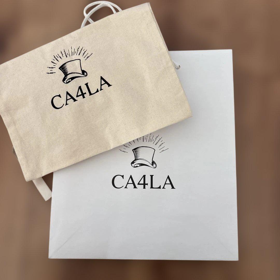 龍一 CA4LA 黒 レザーキャップ CAロゴ刺繍 袋付き