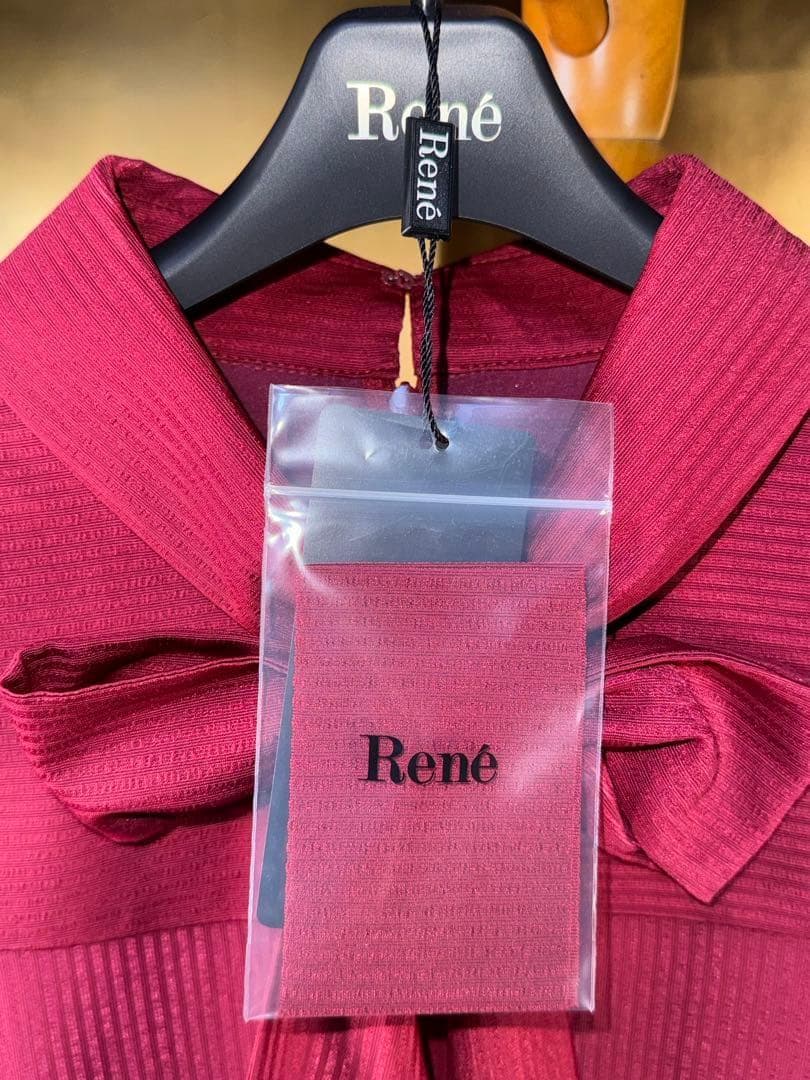 【Reneルネ】DM掲載新品タグ付定価66,000円ウォッシャブルワンピース38