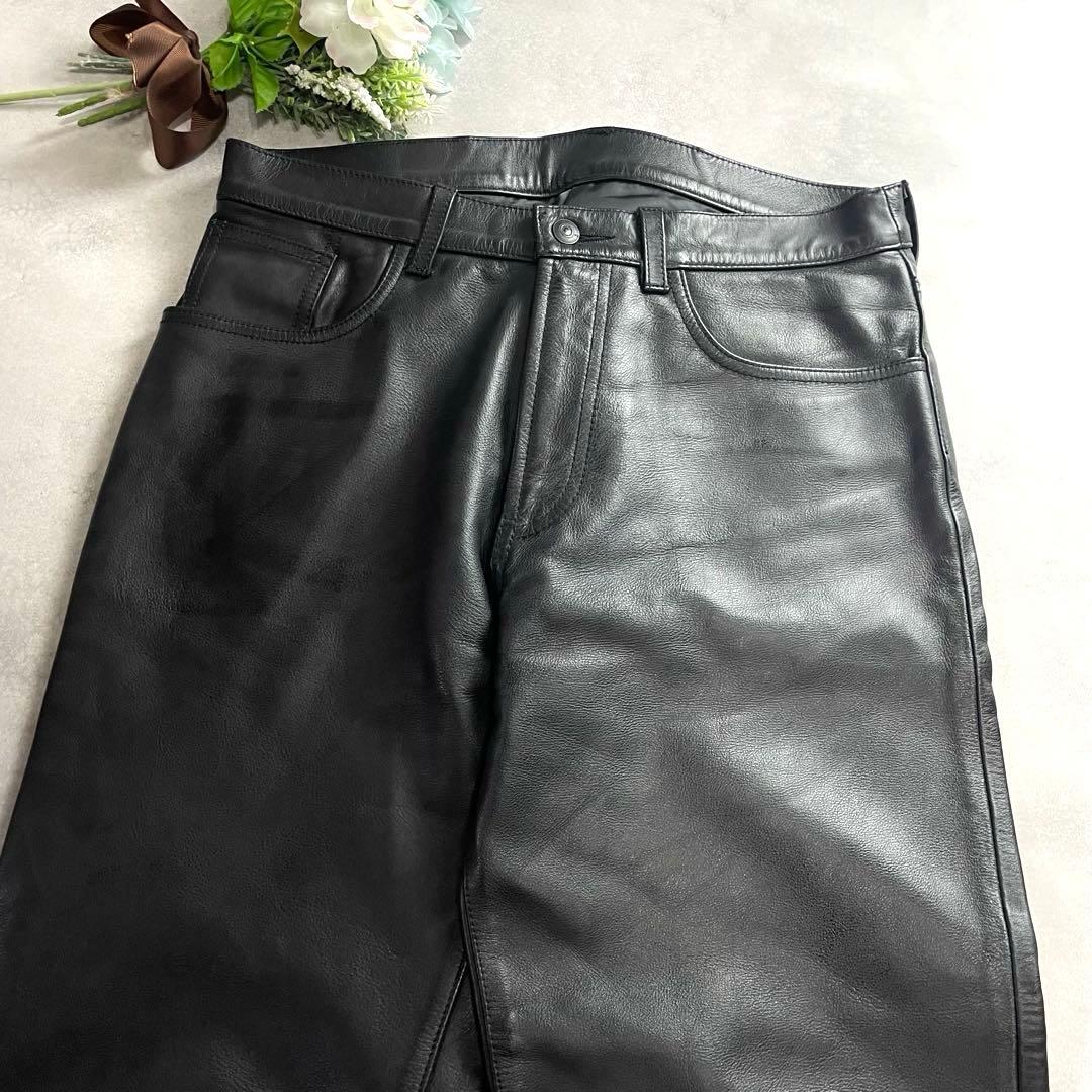 極美品 EDIFICE LA BOUCLE レザーパンツ 【高級/質感抜群】