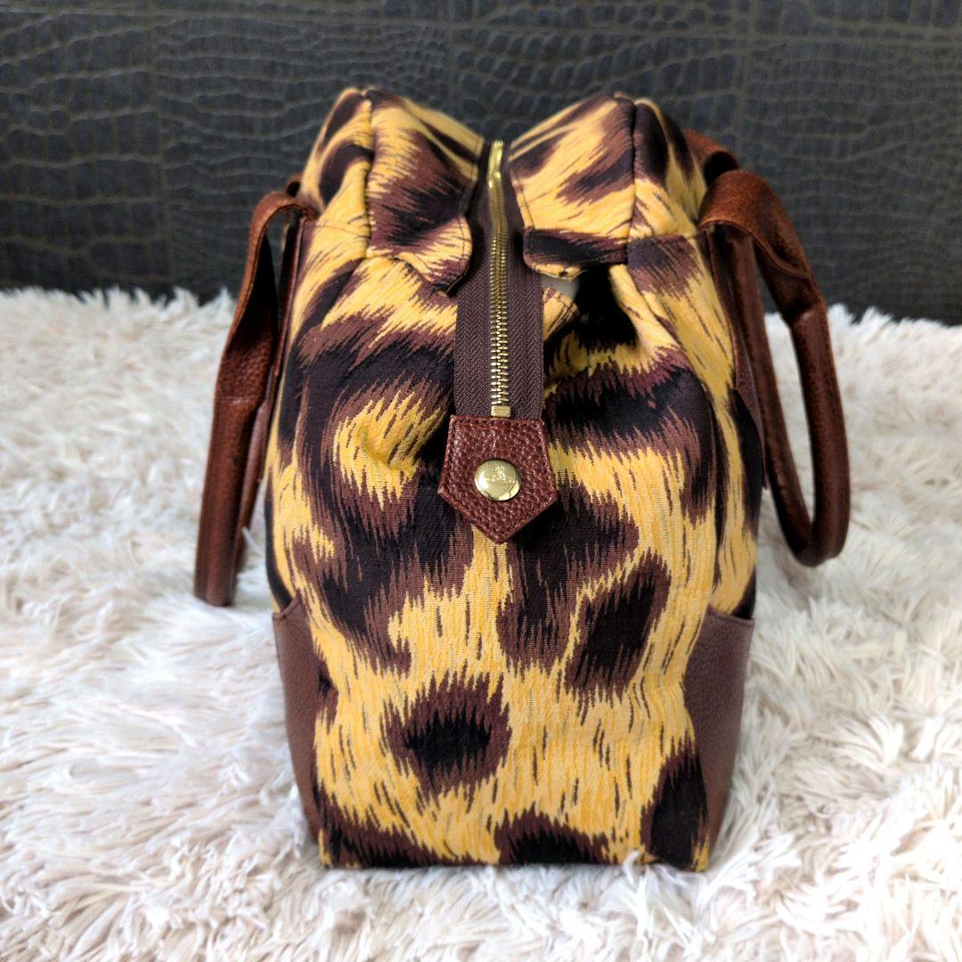 Vivienne Westwood レオパードボストンバッグ オーブ
