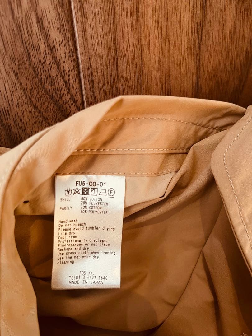 FUMITO GANRYU モッズコート　ベージュ