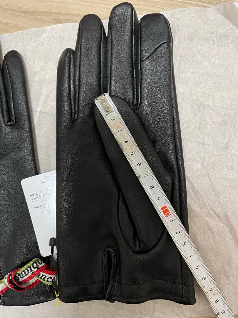 orobiano タッチパネル対応 レザー手袋 黒26㎝
