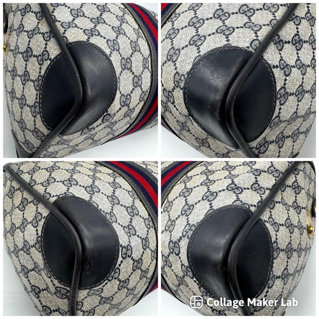 GUCCI ボストンバッグ GGスプリーム シェリーライン　ゴールド金具