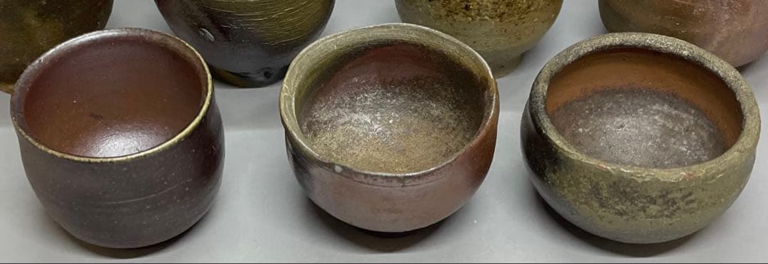 備前焼　ぐい呑　全て在銘　作家作品　10客